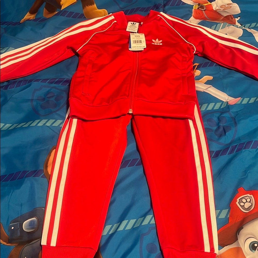 Adidas Red Track Suit